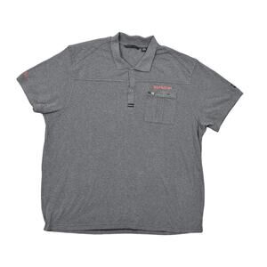 Sean John Gray Cotton Polo Shirt Men 3XL Preowned Chest Pocket